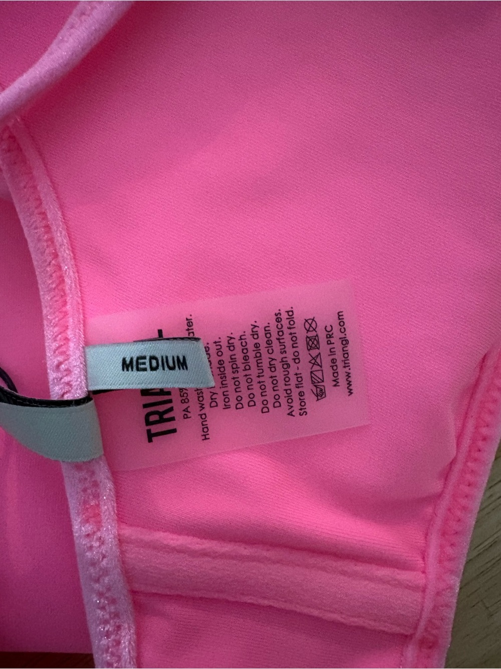 triangl swimwear Pink Velvet Halter Tie Bikini - Picture 6 of 8